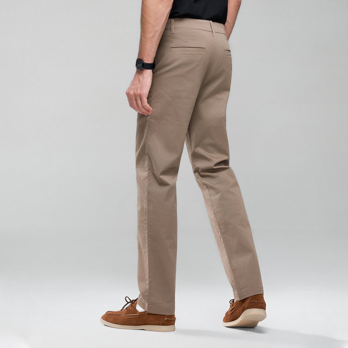 Men’s Slim Taper Stretch Cotton Khaki Pants - Giordano Online