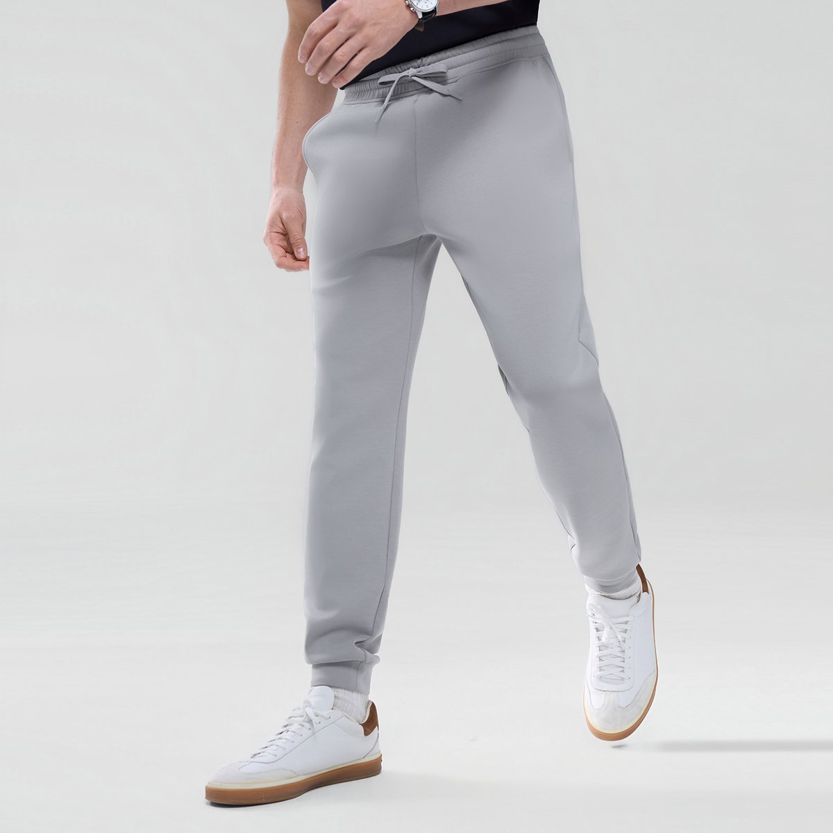 Men’s Slim Tapered Air Double Knit Joggers - Giordano Online