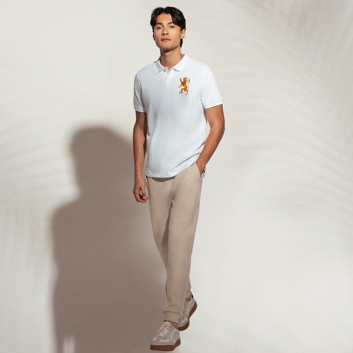 Men’s Slim Tapered Air Double Knit Joggers - Khaki - Giordano Online