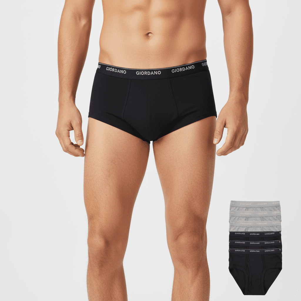 Men's Solid Classic Briefs (6 - packs) - Giordano Online