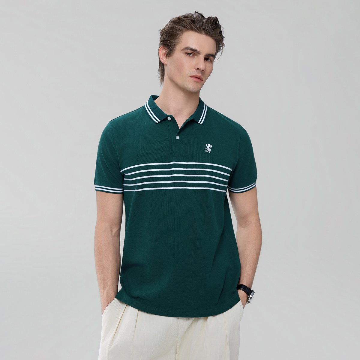Men's Stripe Polo - Giordano Online