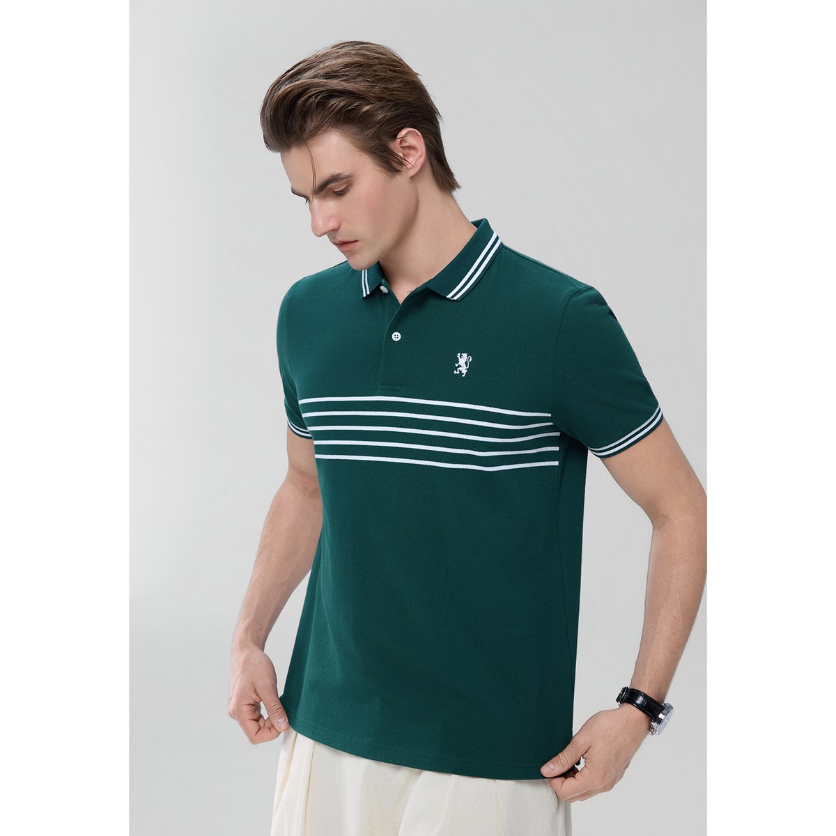 Men's Stripe Polo - Giordano Online
