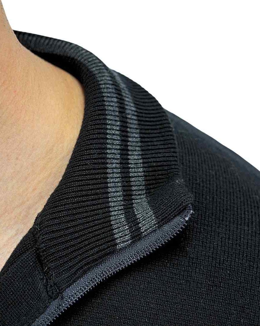 Men's Texture Stitch Mock Neck Long Sleeve Full Zipper Cardigan - Giordano Online