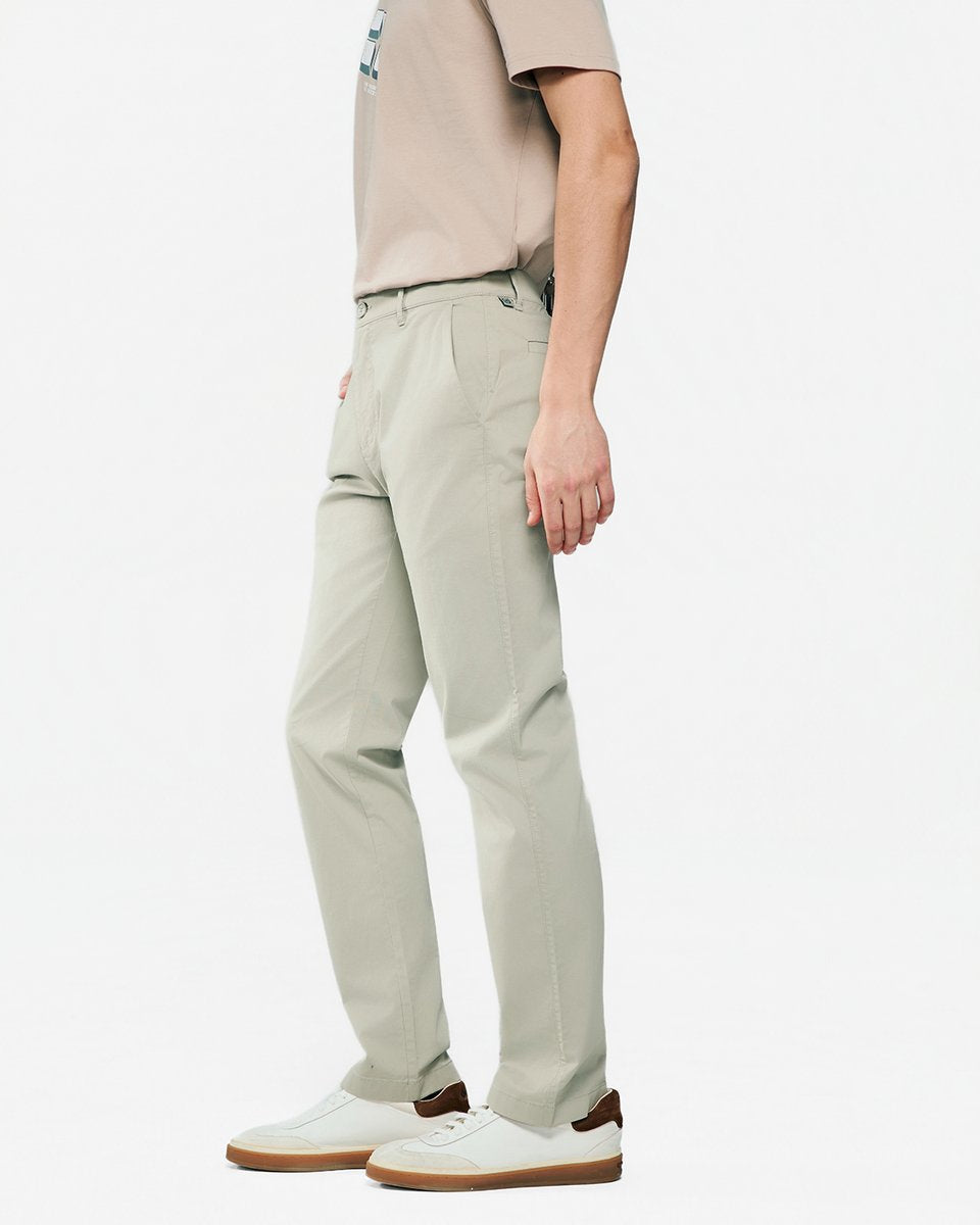 Men's Twill Low Rise Slim Taper Khaki Pant - Giordano Online