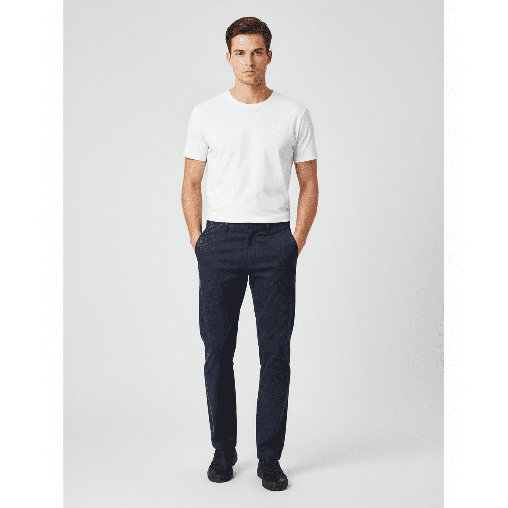 Men's Twill Mid Rise Regular Fit Pant - Giordano Online