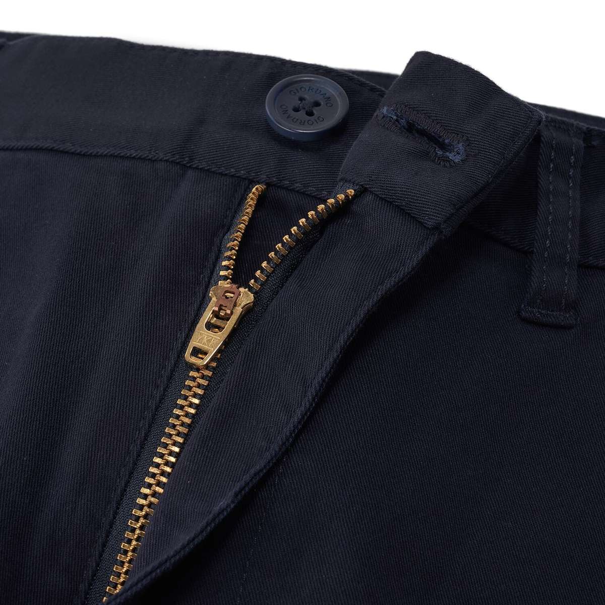 Men's Twill Mid Rise Regular Fit Pant - Blue - Giordano Online