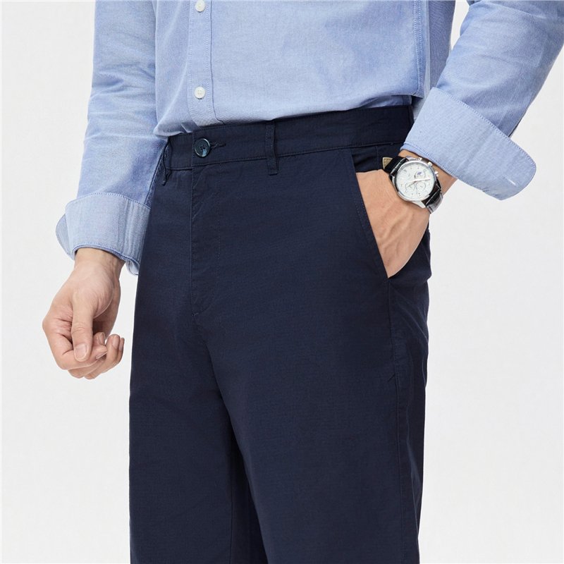 Men's Twill Mid Rise Regular Fit Pants - Giordano Online