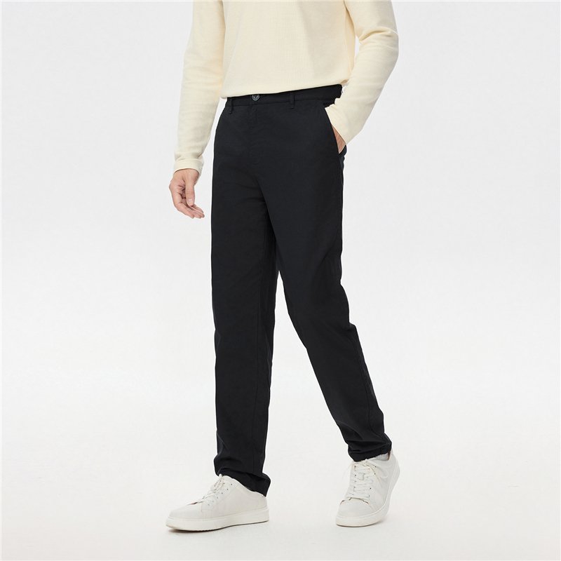 Men's Twill Mid Rise Regular Fit Pants - Giordano Online