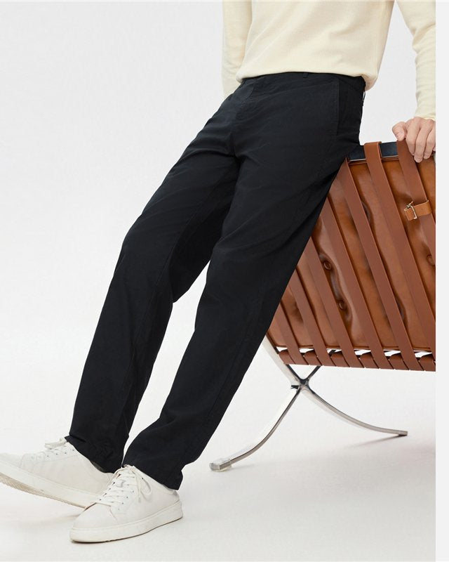 Men's Twill Mid Rise Regular Fit Pants - Giordano Online