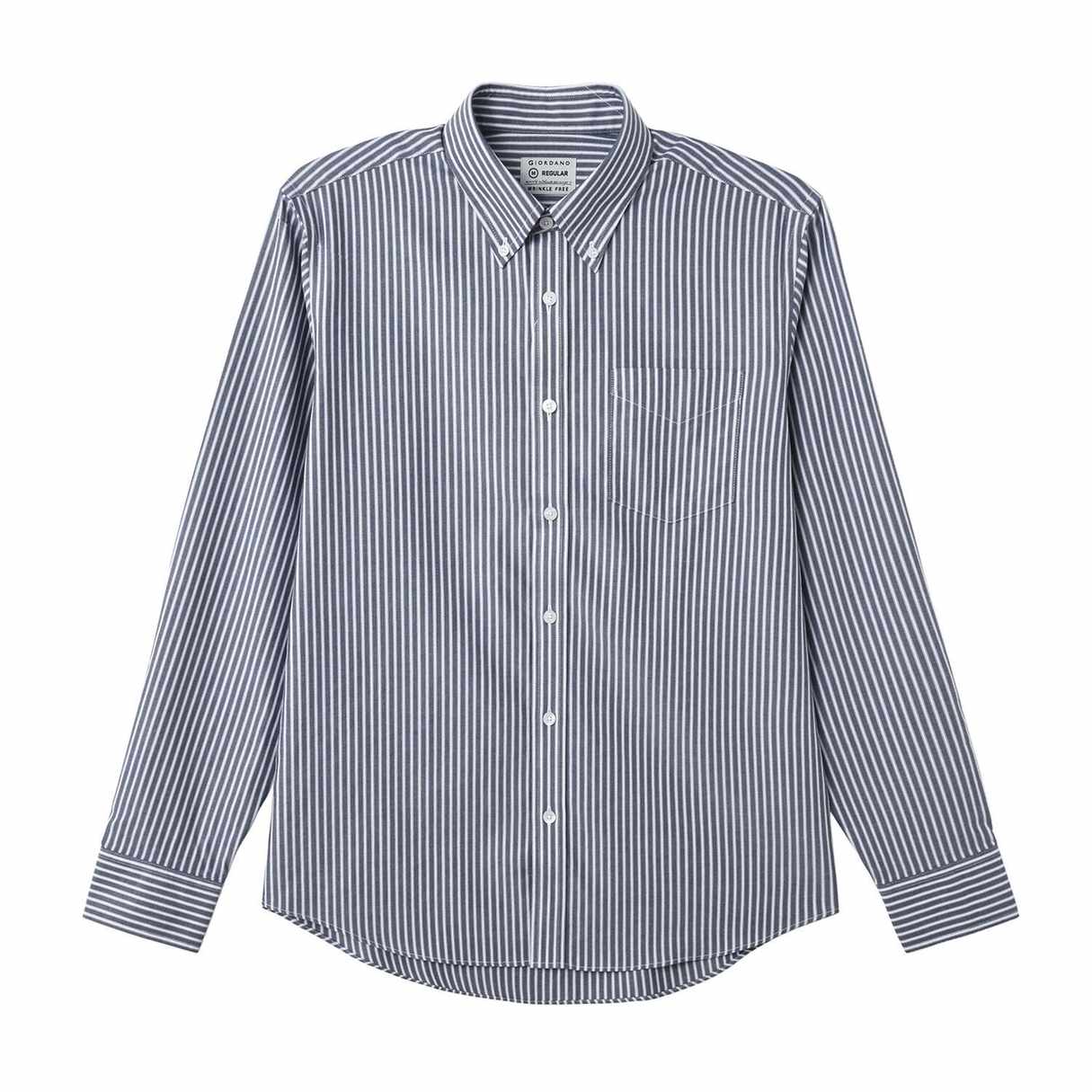 Men's Wrinkle - Free Long Sleeve Oxford Shirt - Giordano Online