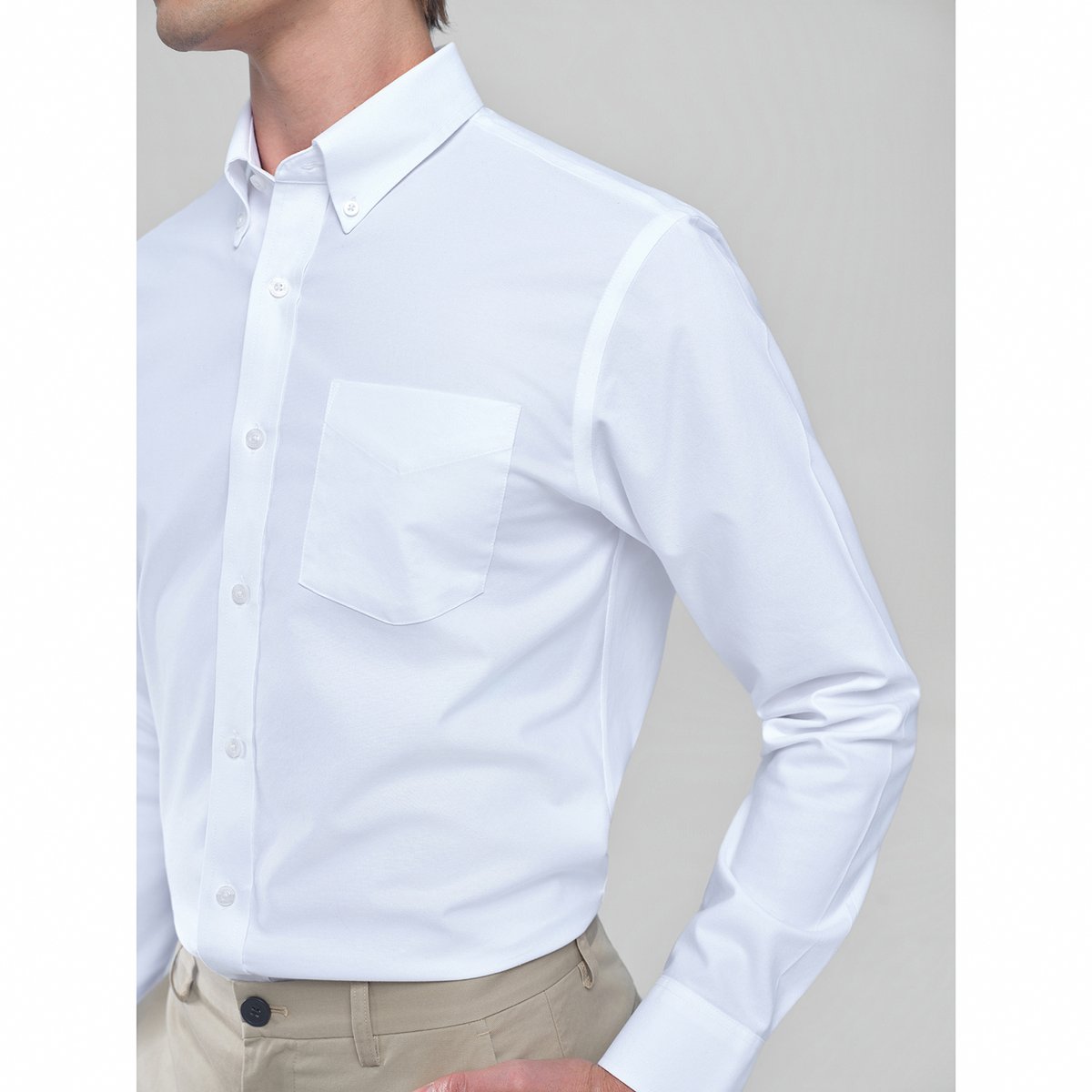 Men's Wrinkle Free Oxford Long Sleeve Shirt - Giordano Online