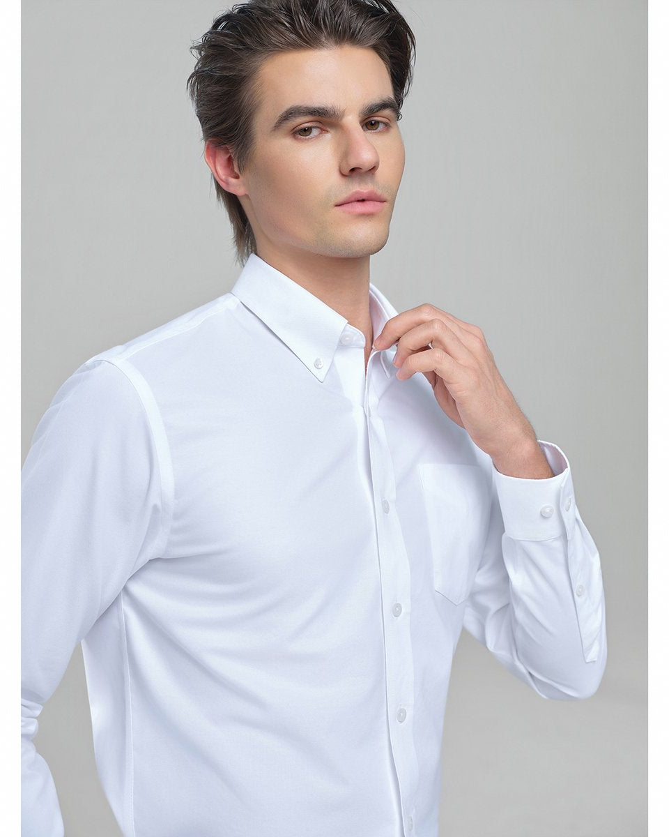 Men's Wrinkle Free Oxford Long Sleeve Shirt - Giordano Online