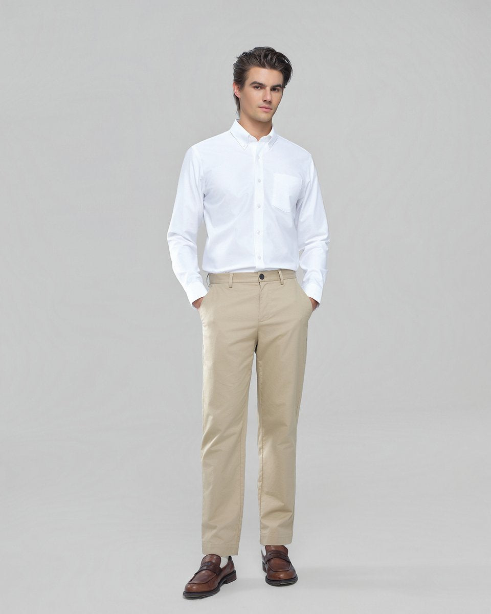 Men's Wrinkle Free Oxford Long Sleeve Shirt - Giordano Online