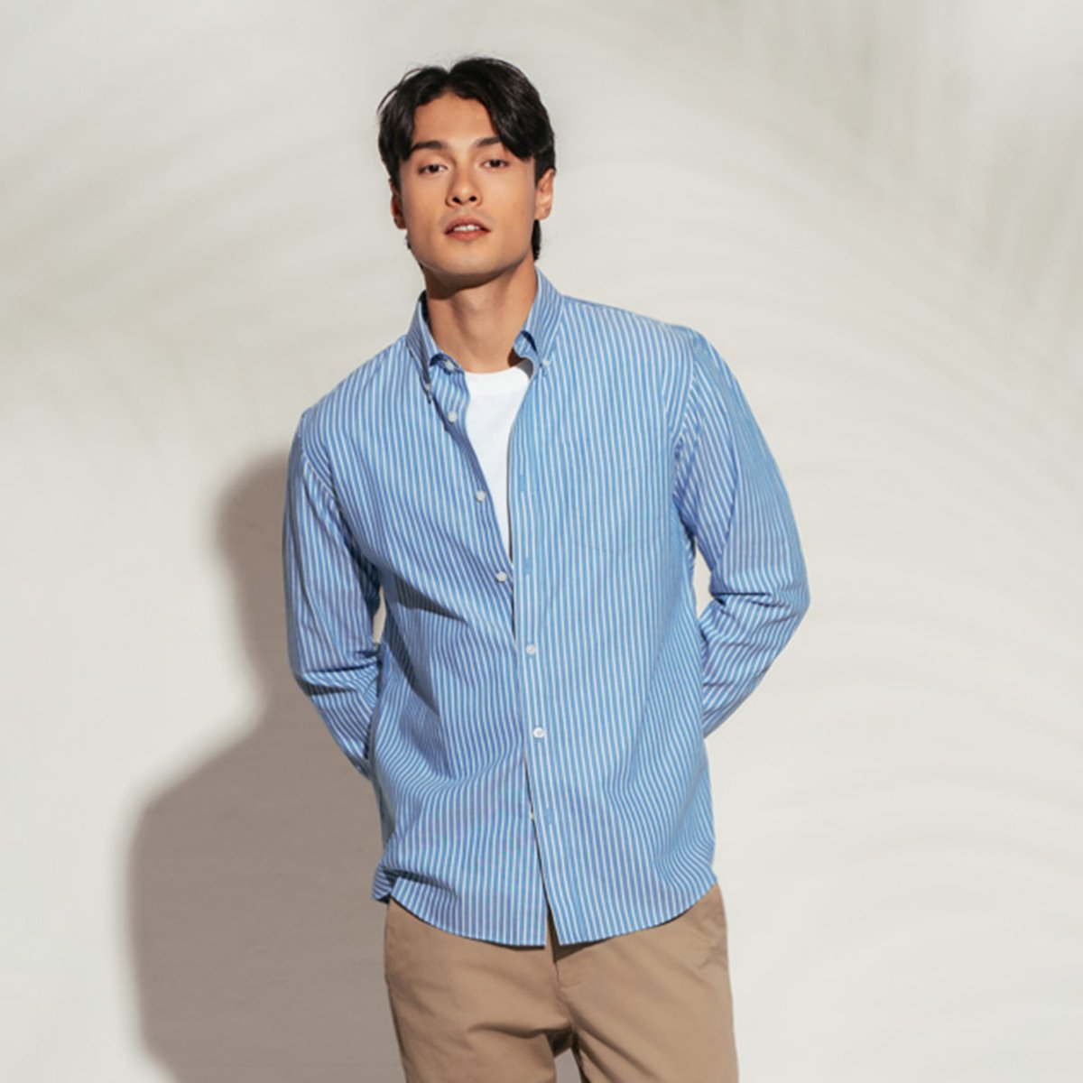 Men's Wrinkle Free Oxford Long Sleeve Shirt - Giordano Online