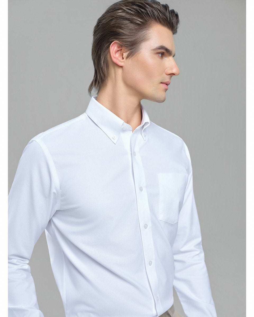 Men's Wrinkle Free Oxford Long Sleeve Shirt - Giordano Online