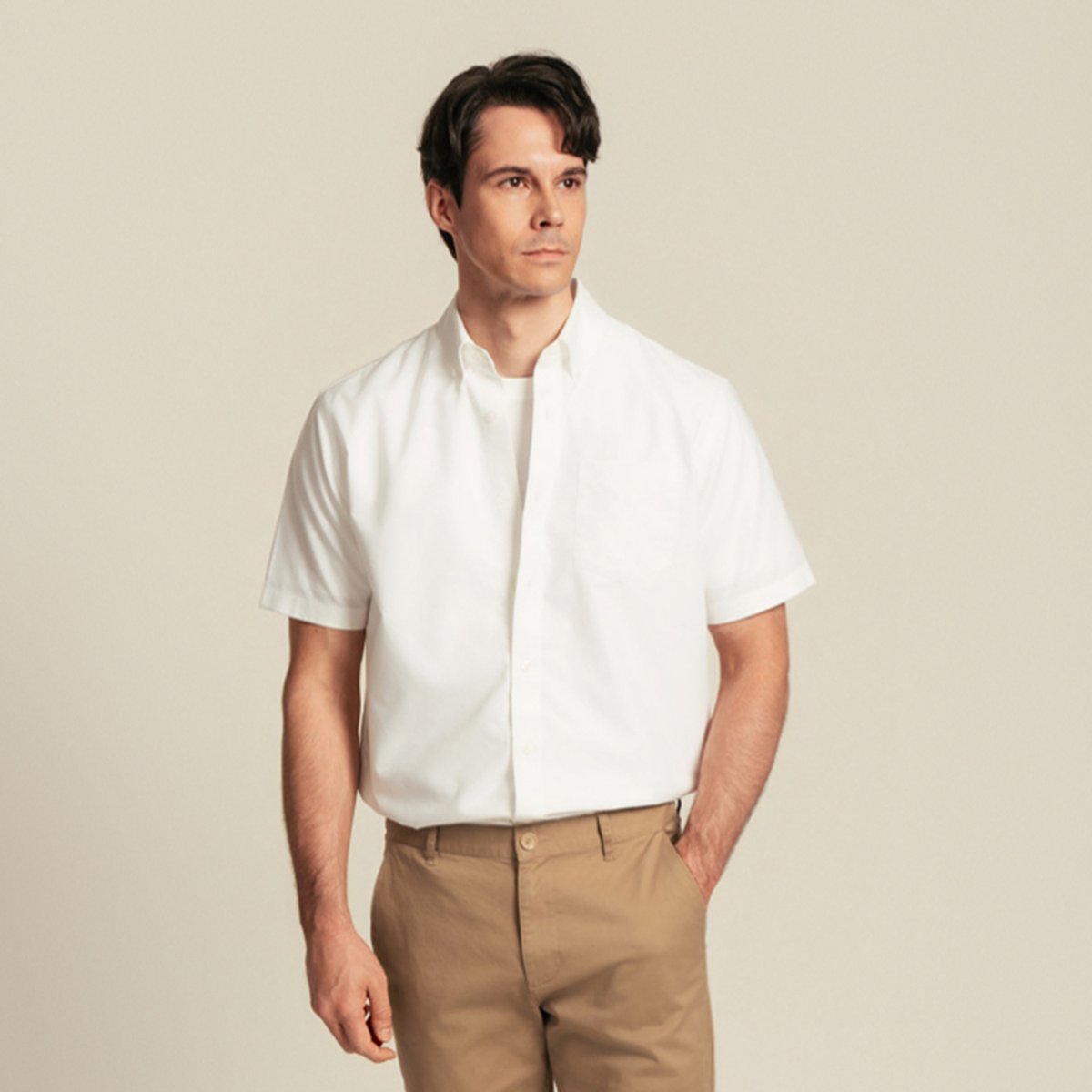 Men's Wrinkle Free Oxford Short Sleeve Shirt - Giordano Online