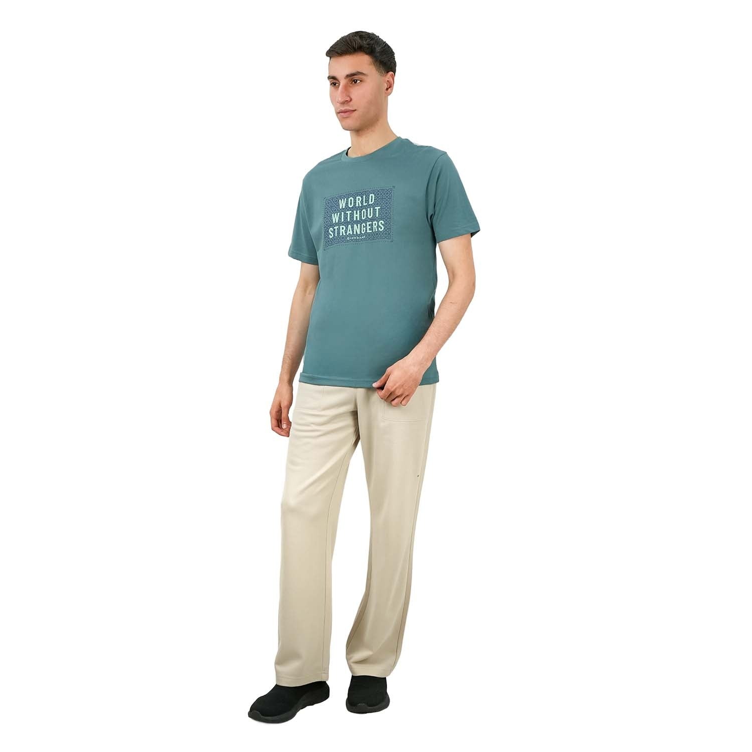 Men's WWS Print Tee - Green - Giordano Online