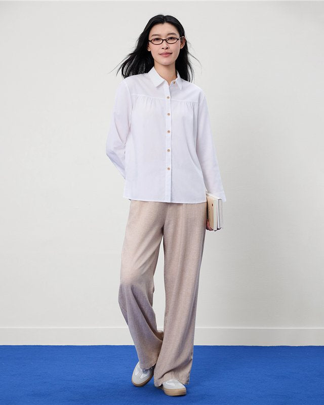 Women Wide Leg High Waist Pants - Giordano Online