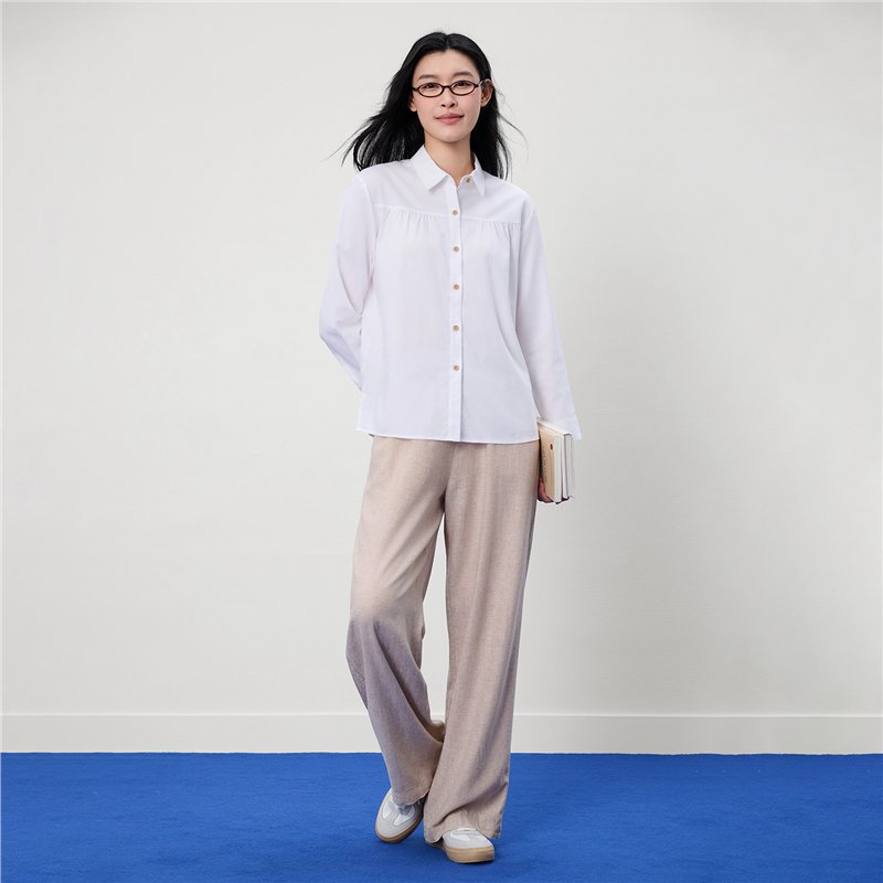 Women Wide Leg High Waist Pants - Giordano Online