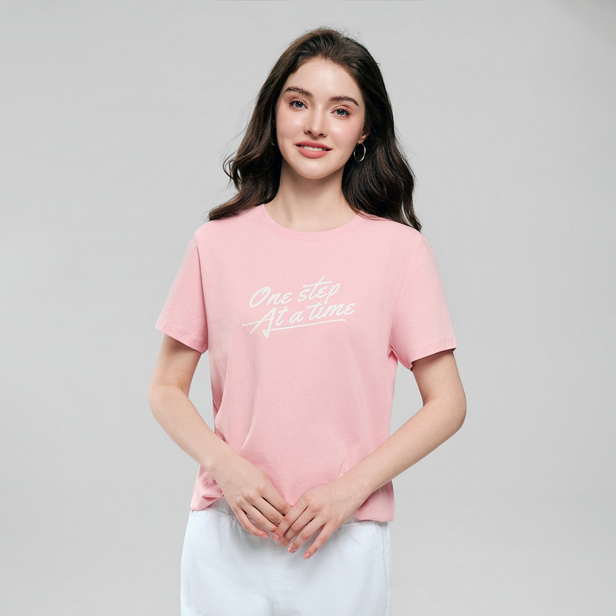 Women’s Cotton Crew Neck Printed Comfort Tee - Giordano Online