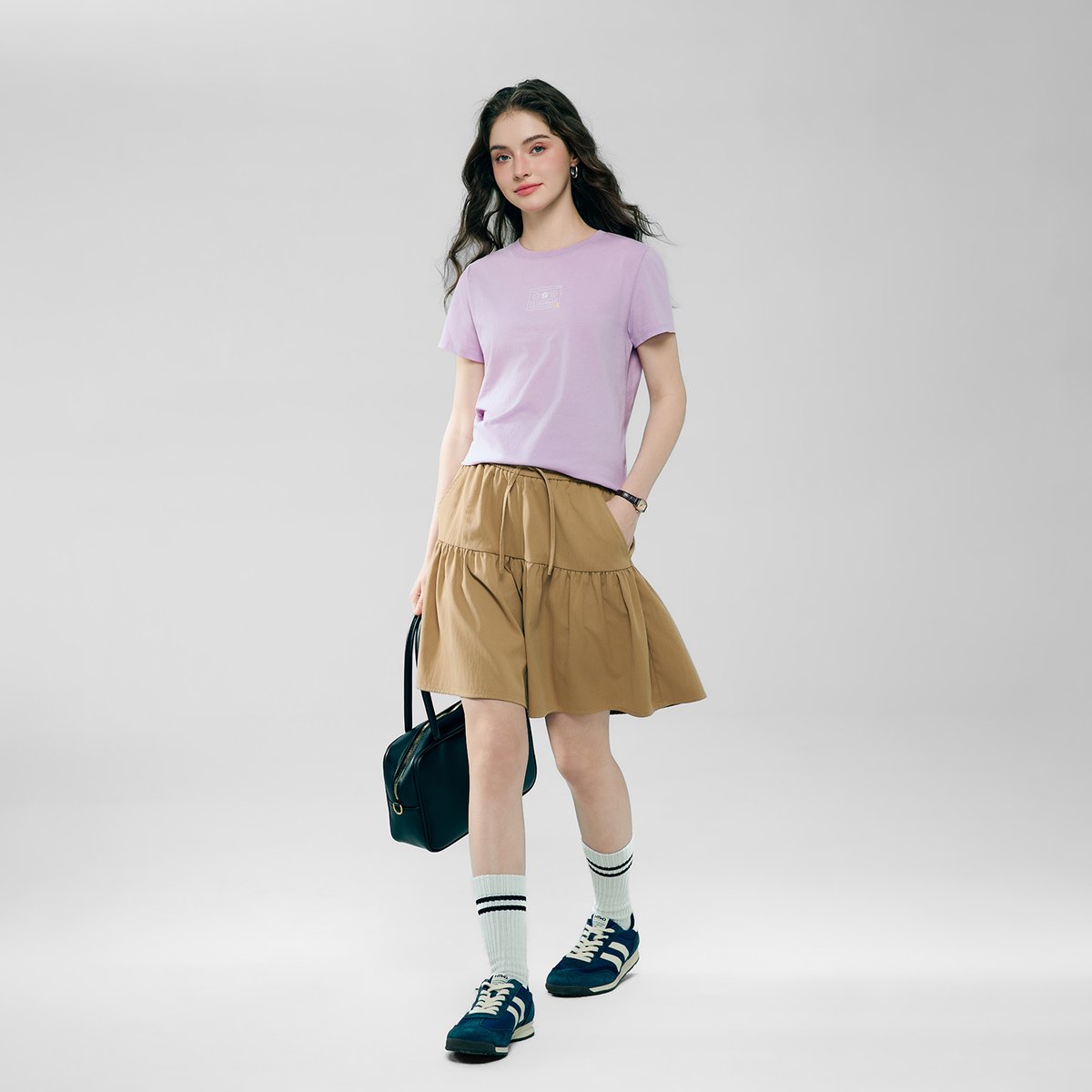 Women’s Cotton Crew Neck Printed Comfort Tee - Giordano Online