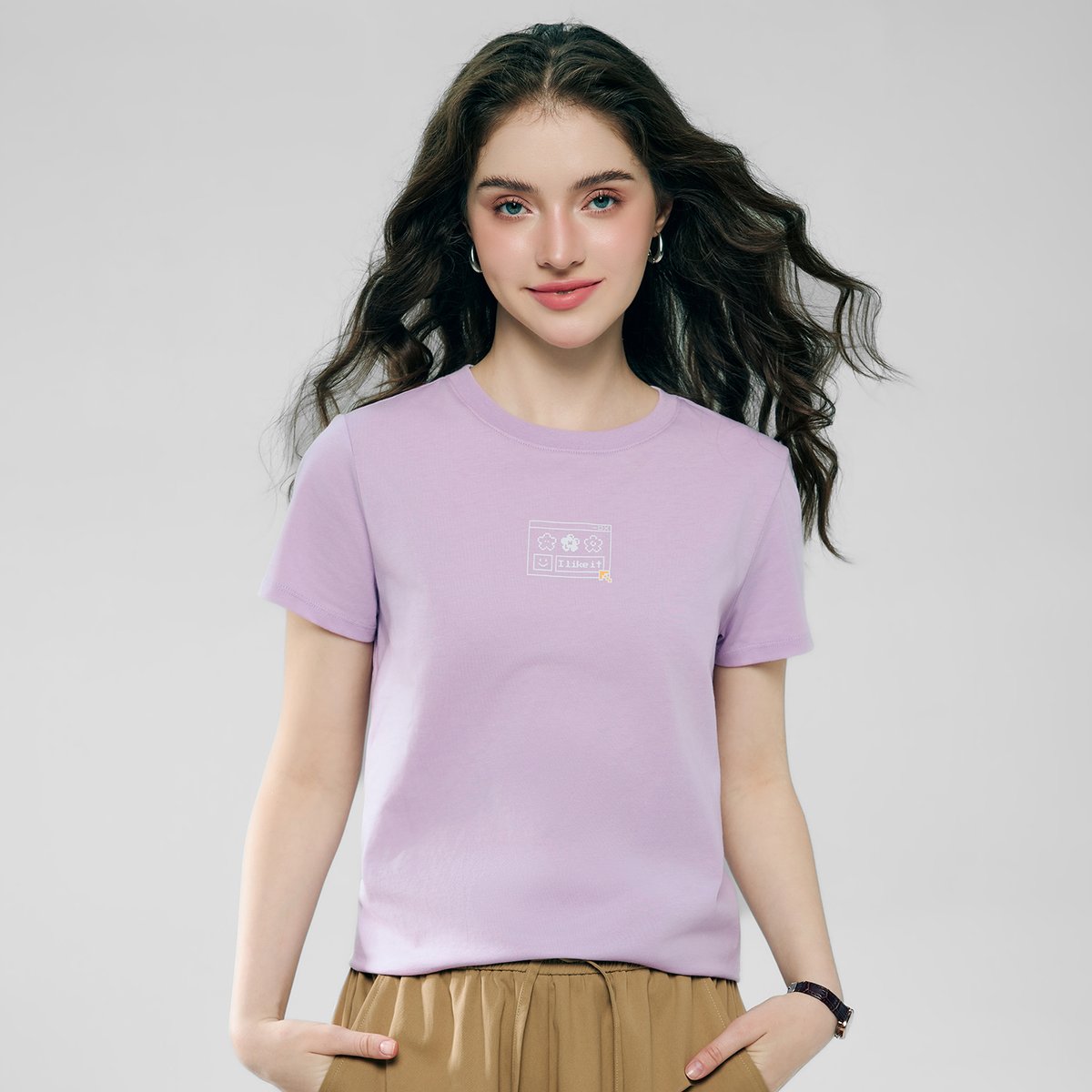 Women’s Cotton Crew Neck Printed Comfort Tee - Giordano Online