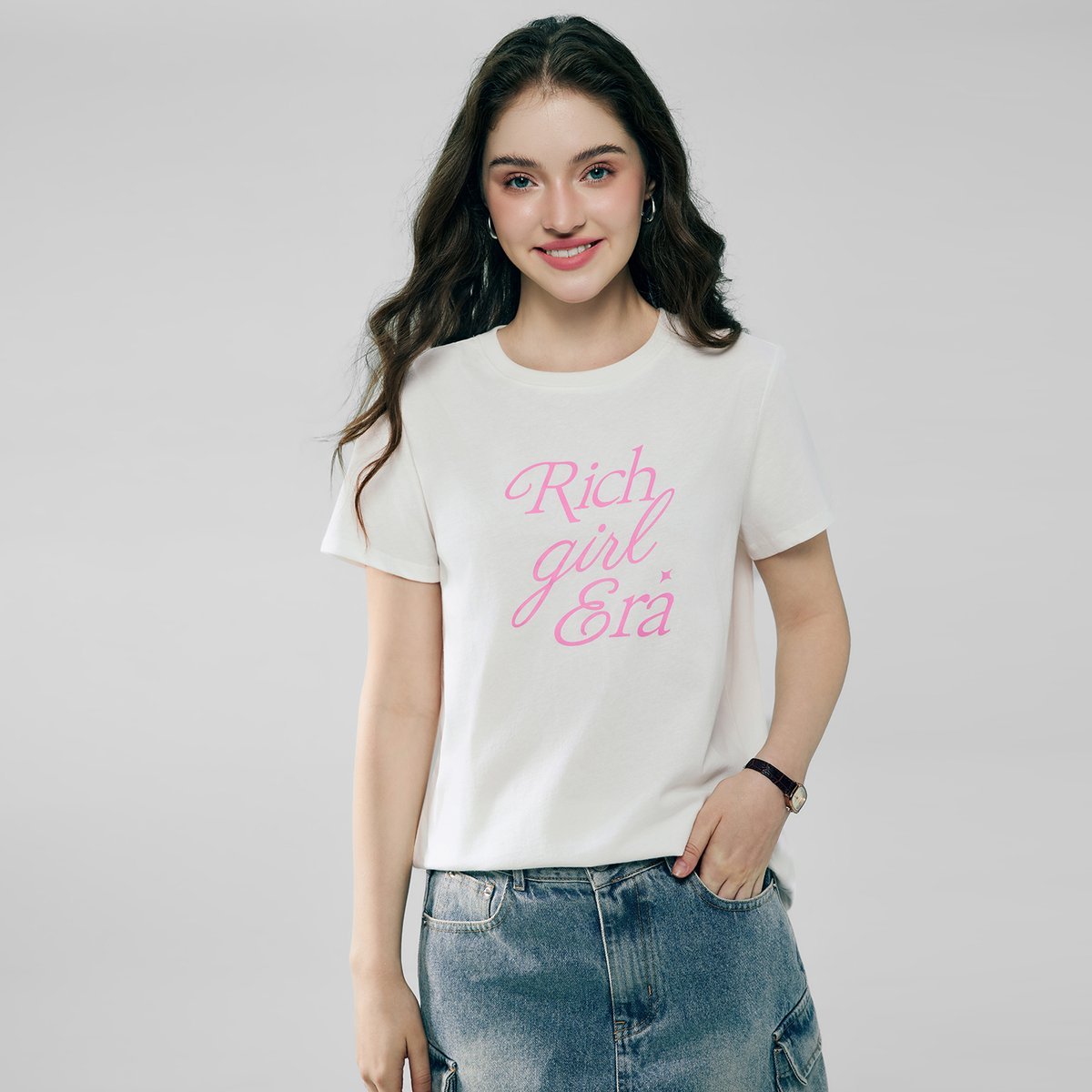 Women’s Cotton Crew Neck Printed Comfort Tee - Giordano Online