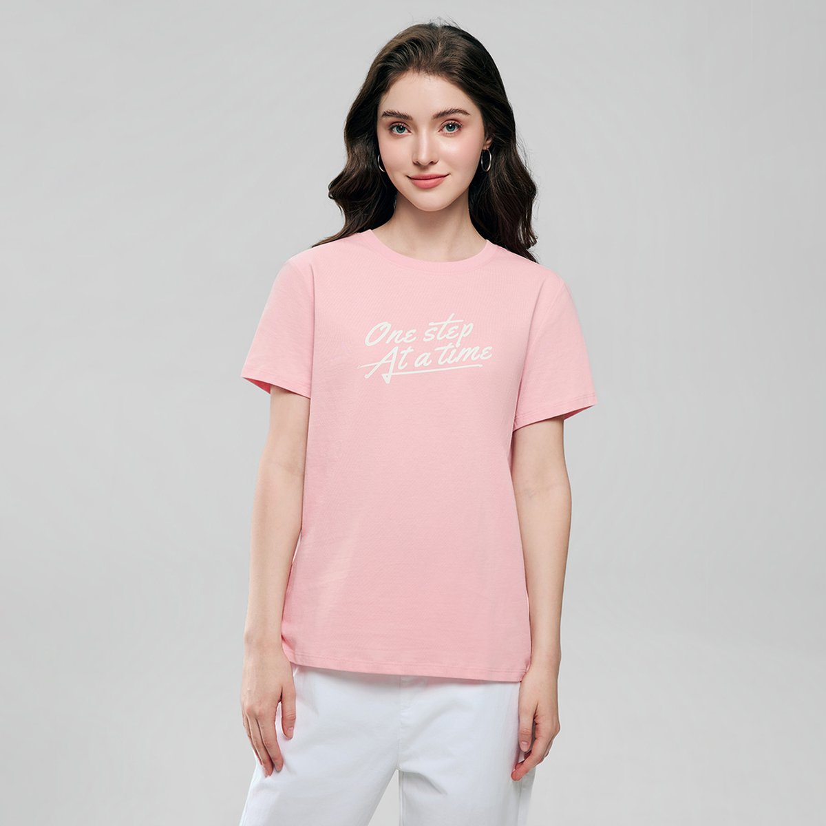 Women’s Cotton Crew Neck Printed Comfort Tee - Giordano Online