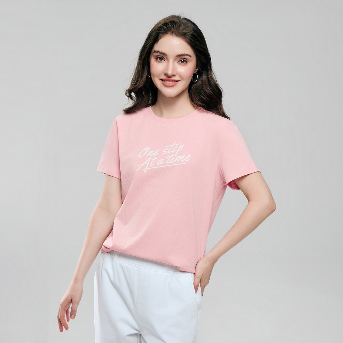 Women’s Cotton Crew Neck Printed Comfort Tee - Giordano Online