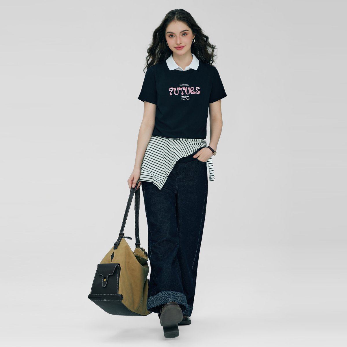 Women’s Cotton Crew Neck Printed Comfort Tee - Giordano Online