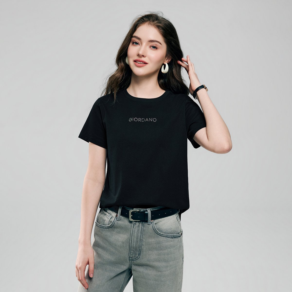 Women's Cotton Jersey Comfort Fit Print Tee - Giordano Online