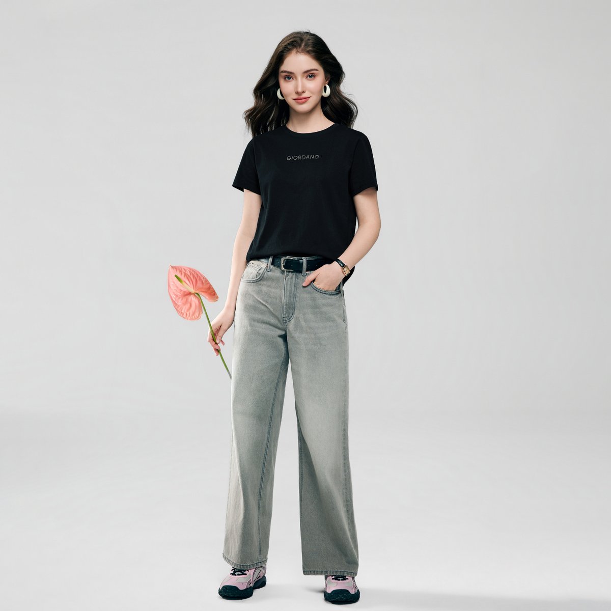 Women's Cotton Jersey Comfort Fit Print Tee - Giordano Online