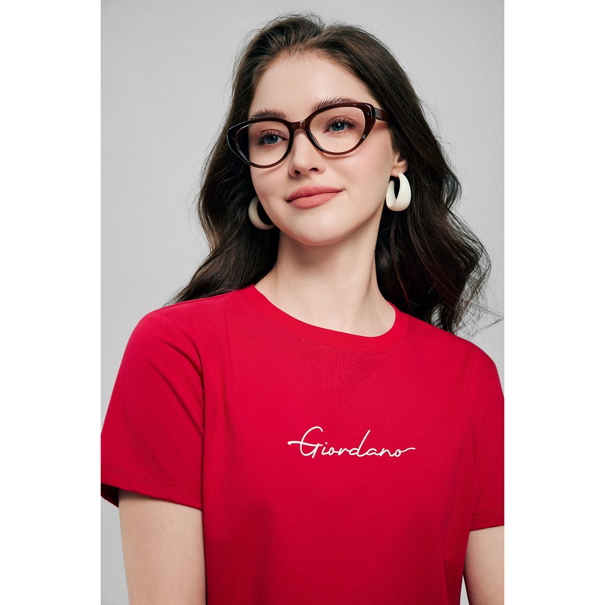 Women's Cotton Jersey Crew Neck Comfort Print Tee - Giordano Online