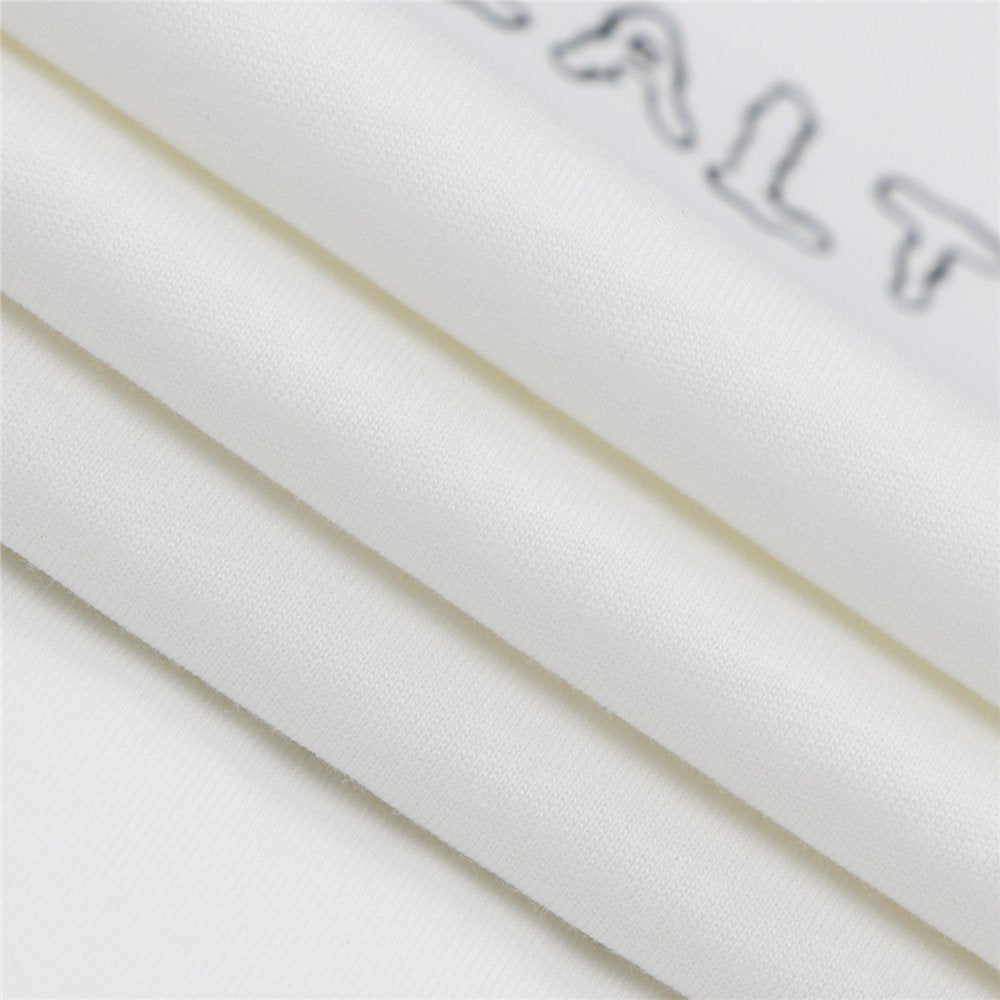 Women’s Cotton Jersey Crew Neck Short Sleeve Comfort Fit Printed T-Shirt - White - Giordano Online