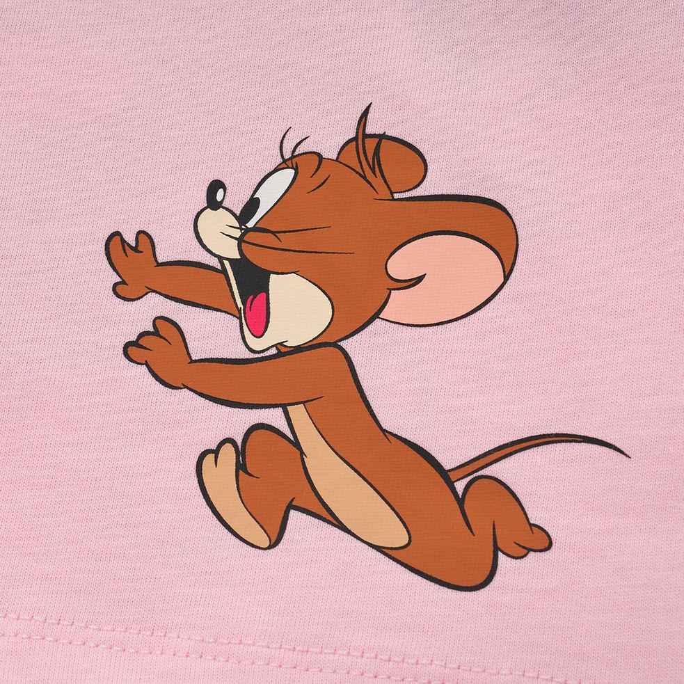 Women’s Crew Neck Print Tee - Tom & Jerry - Pink - Giordano