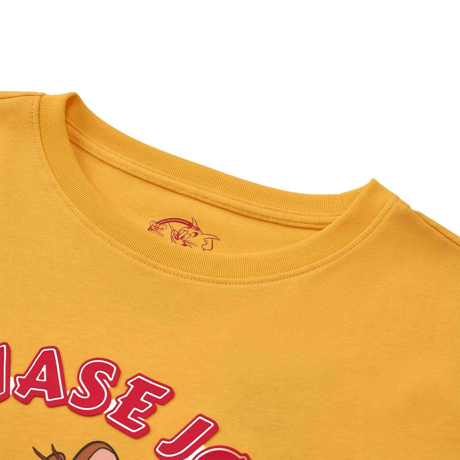 Women’s Crew Neck Print Tee - Tom & Jerry - Yellow - Giordano