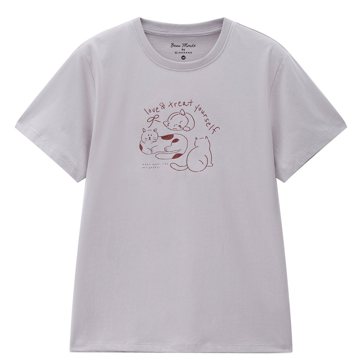 Women’s Crew‑Neck Short‑Sleeve Regular Fit Printed Tee - Giordano Online