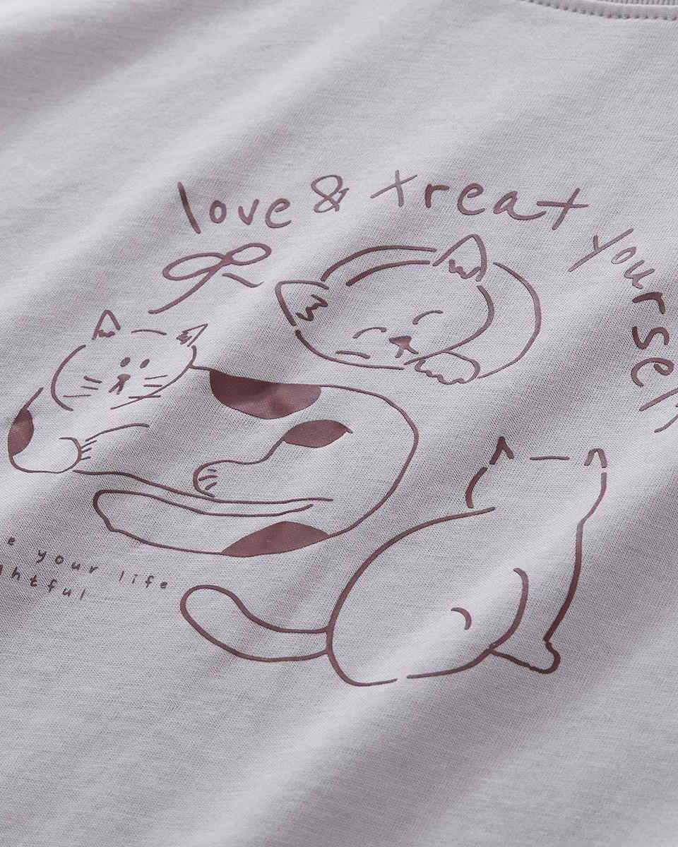 Women’s Crew‑Neck Short‑Sleeve Regular Fit Printed Tee - Giordano Online