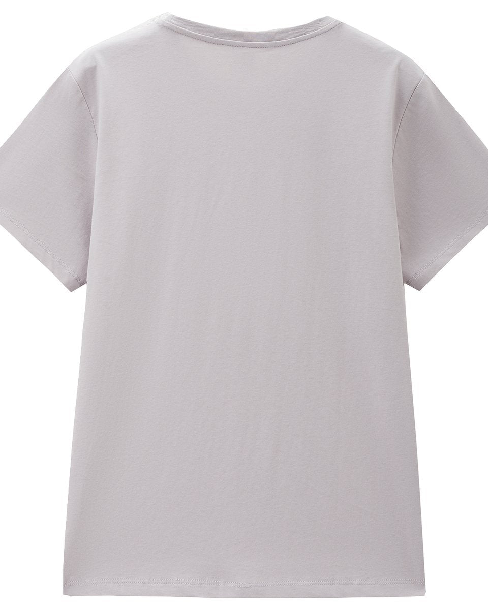 Women’s Crew‑Neck Short‑Sleeve Regular Fit Printed Tee - Giordano Online