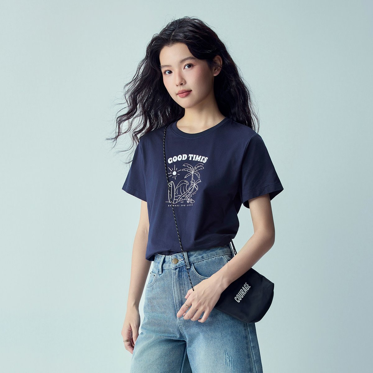 Women’s Crew‑Neck Short‑Sleeve Regular Fit Printed Tee - Giordano Online