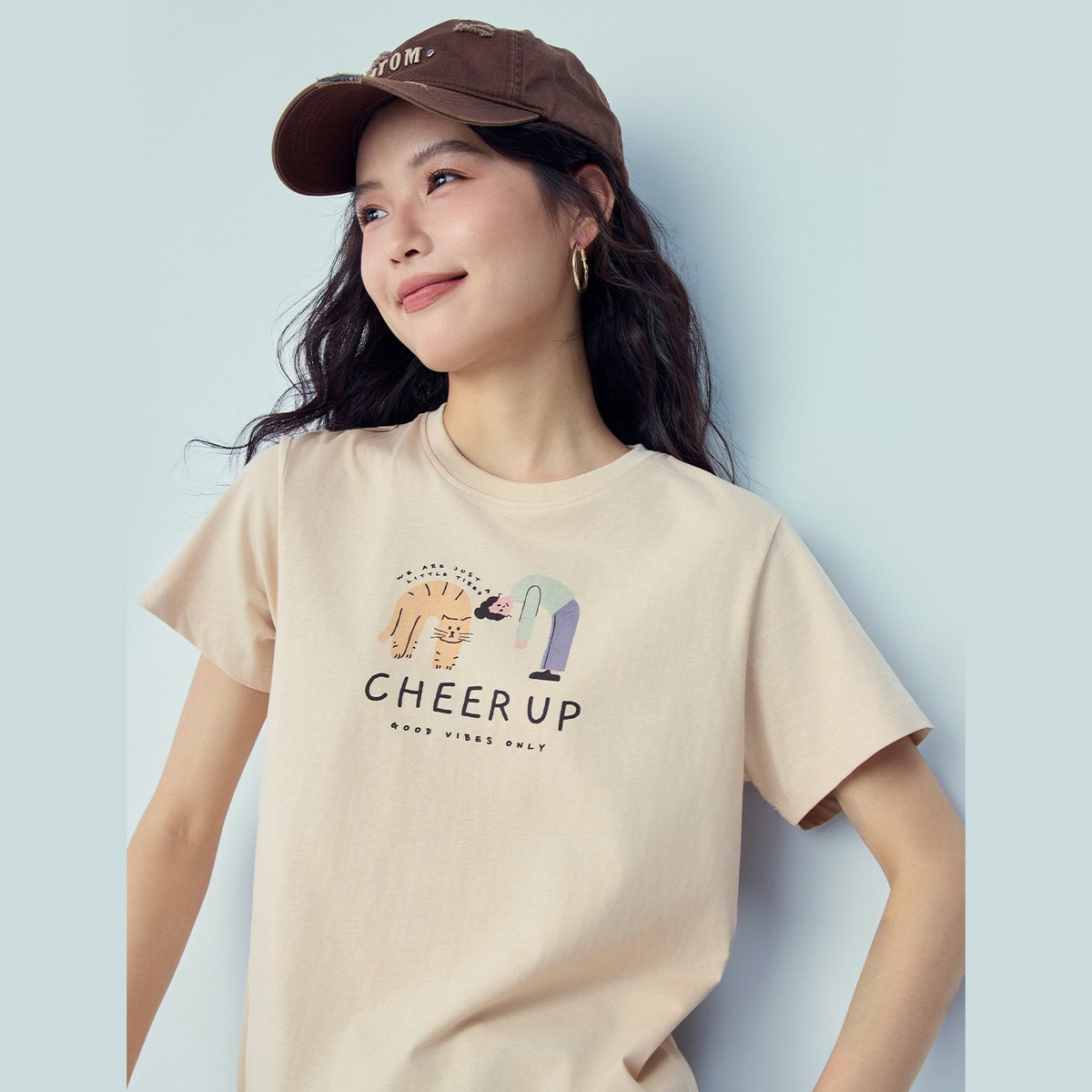 Women’s Crew‑Neck Short‑Sleeve Regular Fit Printed Tee - Giordano Online