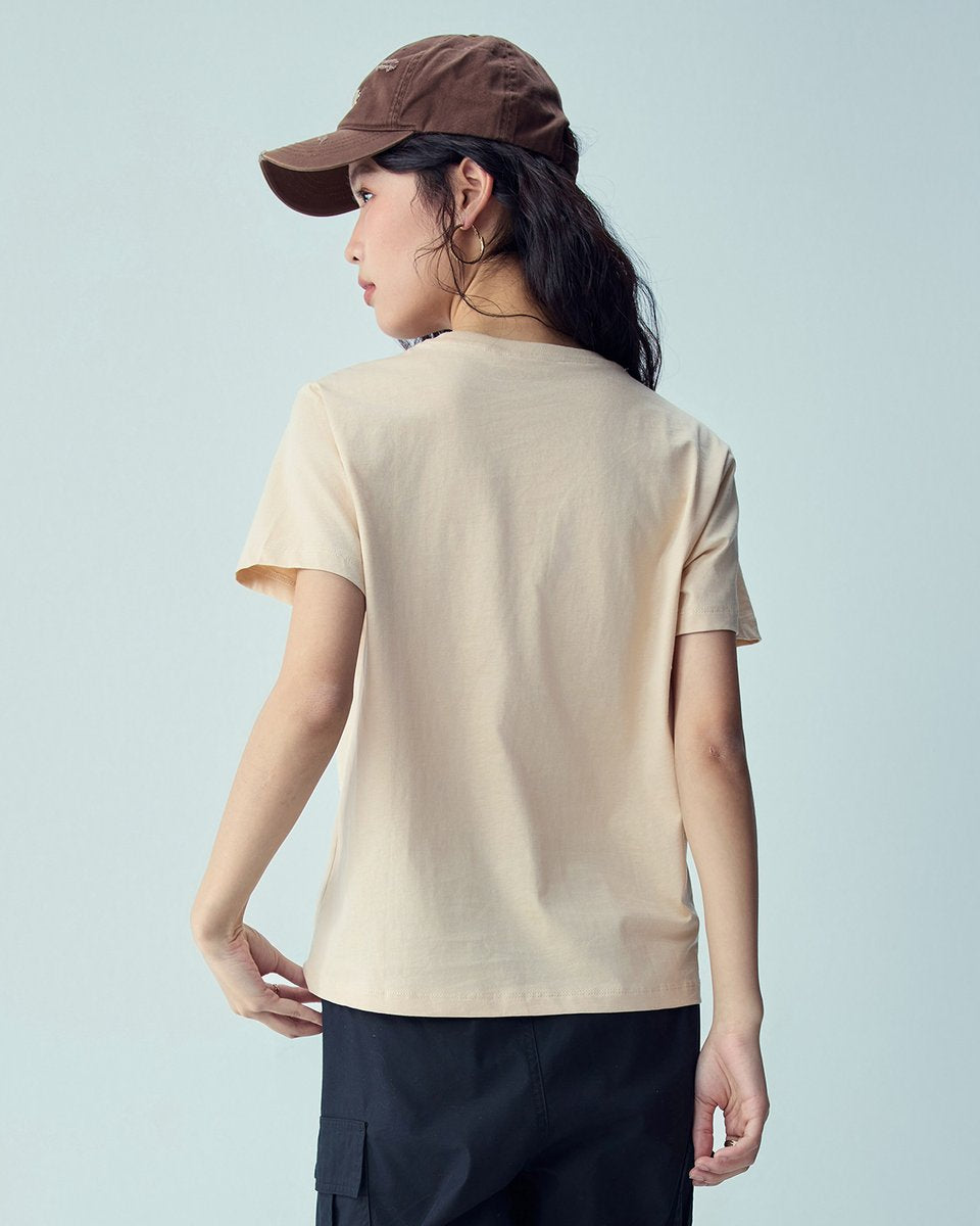 Women’s Crew‑Neck Short‑Sleeve Regular Fit Printed Tee - Giordano Online