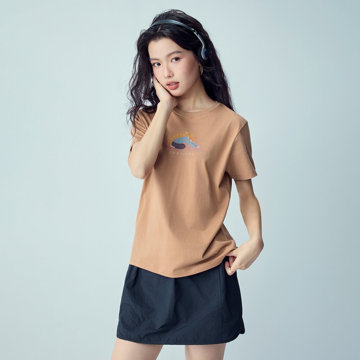 Women’s Crew‑Neck Short‑Sleeve Regular Fit Printed Tee - Giordano Online