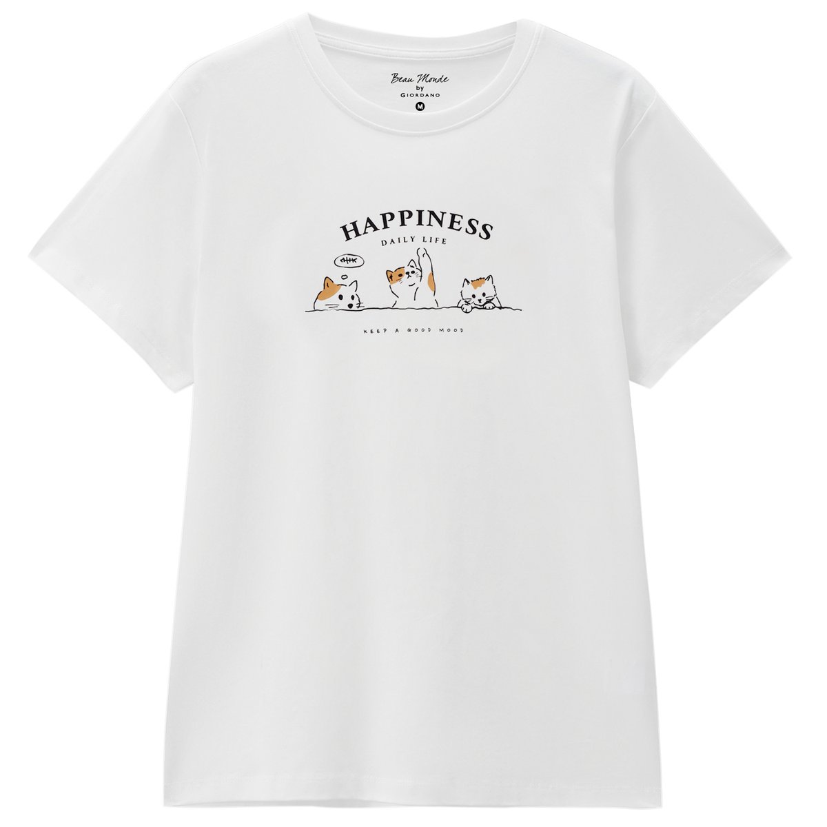 Women’s Crew‑Neck Short‑Sleeve Regular Fit Printed Tee - Giordano Online