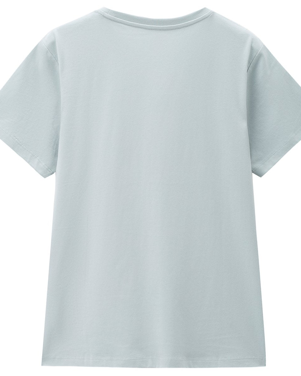 Women’s Crew‑Neck Short‑Sleeve Regular Fit Printed Tee - Giordano Online