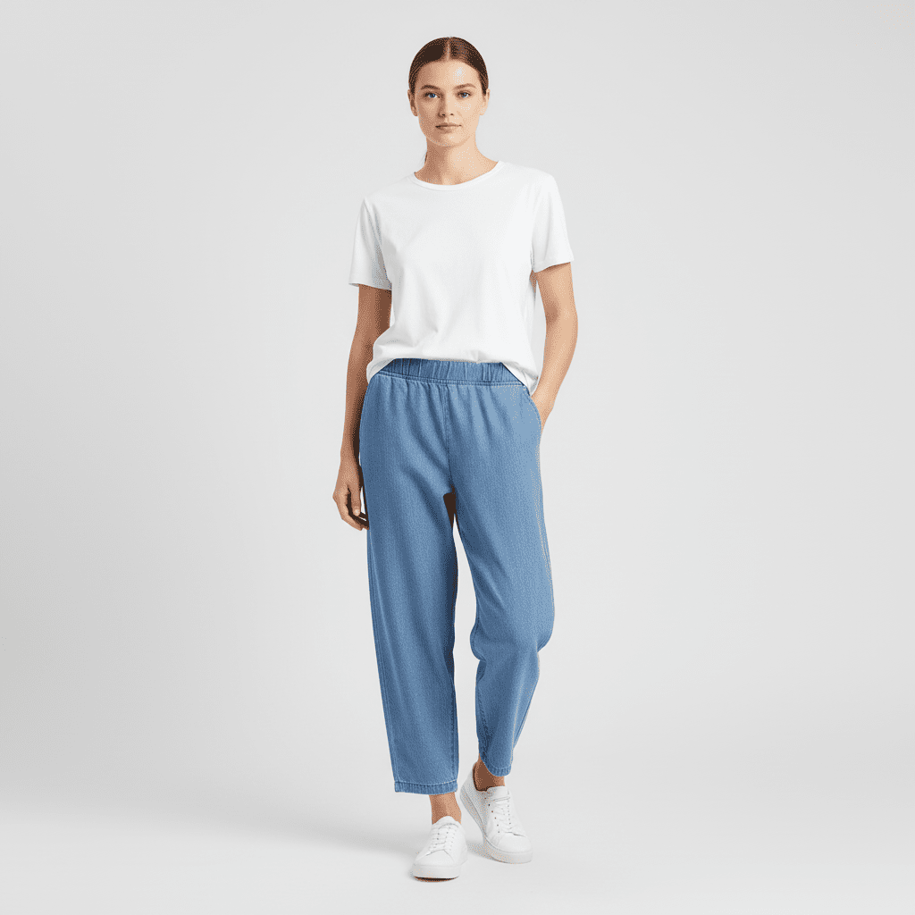 Women's Denim Jeans with Elastic Waist - Giordano Online