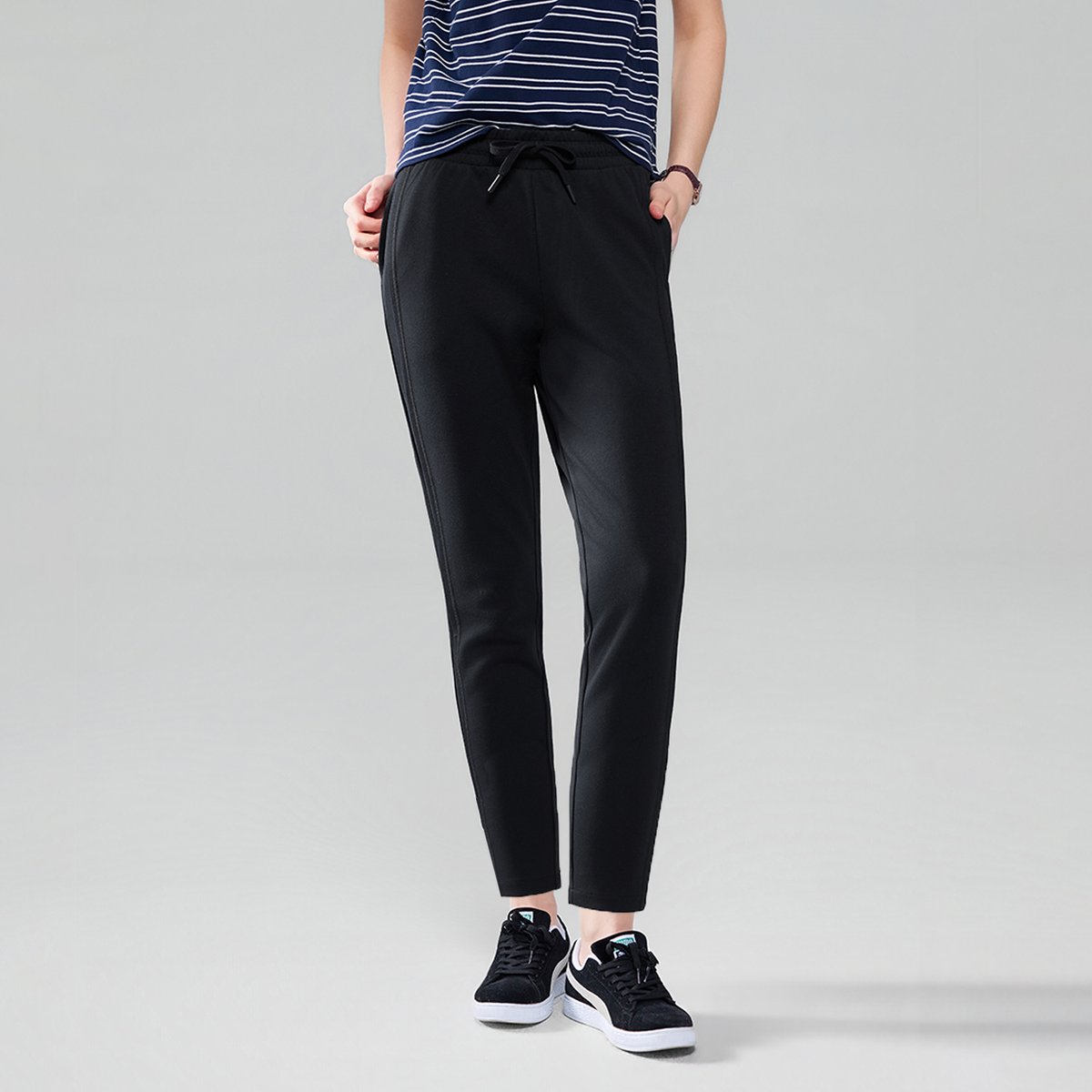 Women's Elastic Waist Pants - Giordano Online