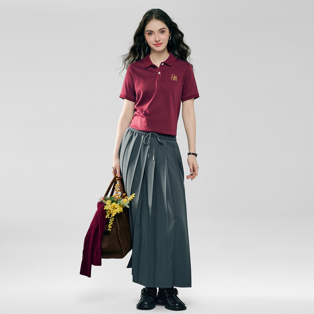 Women’s Embroidered Cotton Liquid Touch Polo - Giordano Online