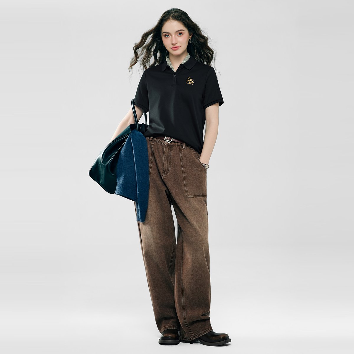 Women’s Embroidered Cotton Liquid Touch Polo - Giordano Online