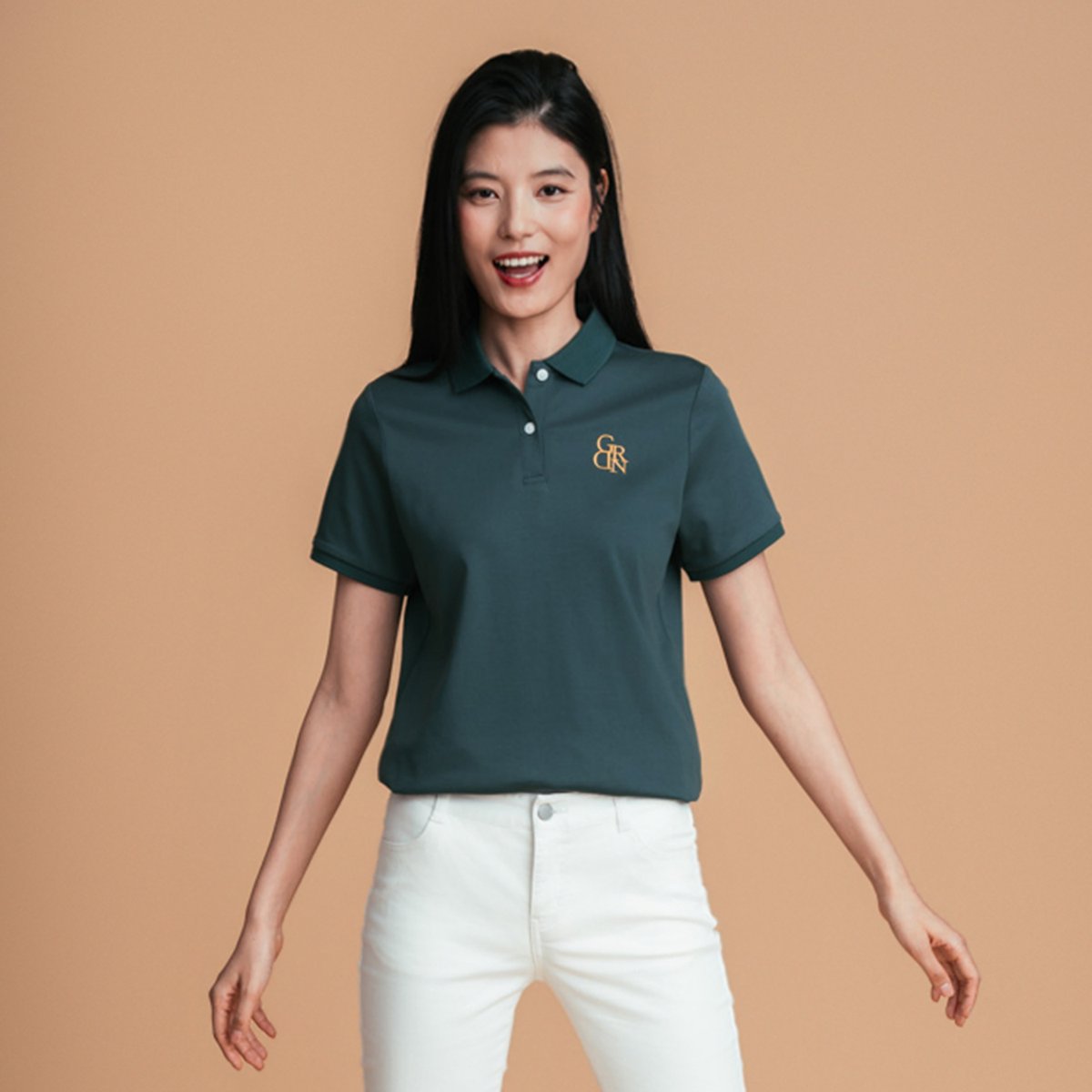 Women’s Embroidered Cotton Liquid Touch Polo - Giordano Online